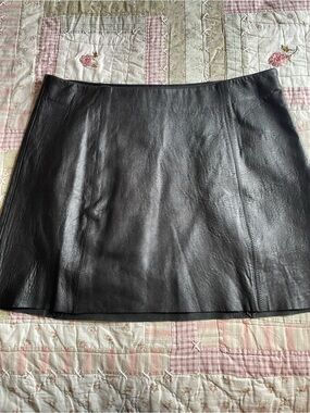 Alexander Wang Black Leather Mini Skirt